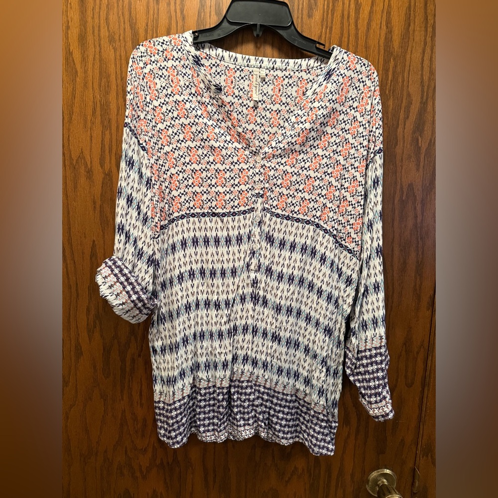Floral Patterned Women's Top - Multicolor
